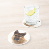 Schönes lustiges deutsches Hirtenportrait Getränkeuntersetzer (Seite)