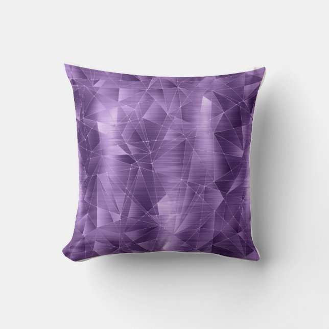 Schönes Luxus Lavender Geometrie Muster Kissen (Vorderseite)