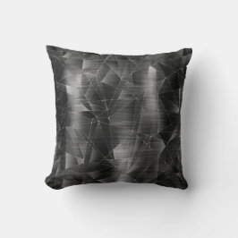 Schönes Luxus Schwarz Silver Geometrie Muster Kissen