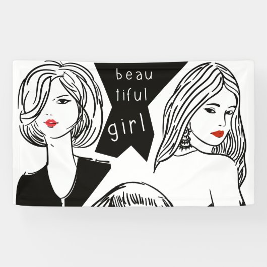 schönes Mädchen Banner (Horizontal)