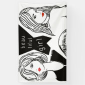 schönes Mädchen Banner (Vertikal)