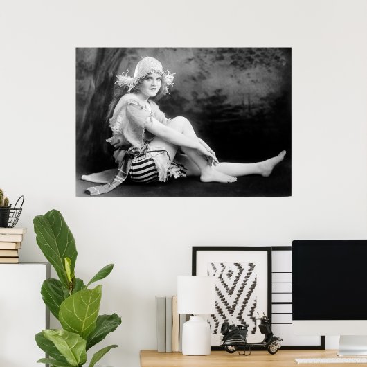 Schönes Mädchen der 20er Jahre Poster (Heimbüro)