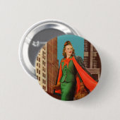 schönes Mädchen der 40er Jahre Button (Vorne & Hinten)