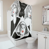 schönes Mädchen Duschvorhang (Beispiel)