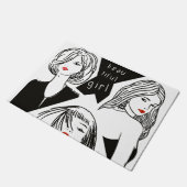 schönes Mädchen Fußmatte (Schrägansicht)