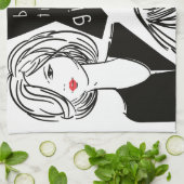 schönes Mädchen Geschirrtuch (Gefaltet)