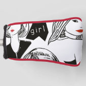 schönes Mädchen Golf Headcover (Vorderseite)
