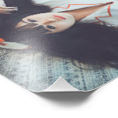 Schönes Mädchen in der Krankenschwester Uniform Fo Fotodruck (Ecke)