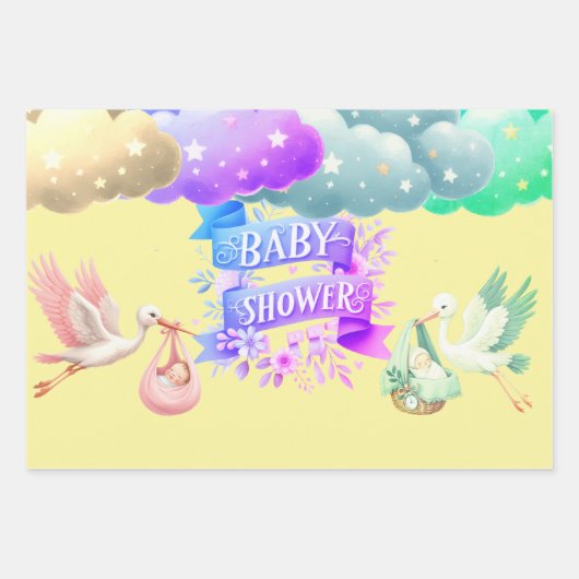 Schönes Mädchen/Junge von Twin Geschenkpapier Set (Vorderseite 2)