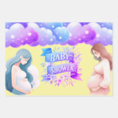 Schönes Mädchen/Junge von Twin Geschenkpapier Set (Vorderseite)