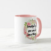 Schönes Mädchen KÖNNEN SIE HARTE SACHEN Tasse TUN (VorderseiteRechts)