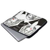 schönes Mädchen Laptopschutzhülle (Vorne Knopf)