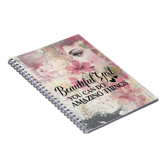 Schönes Mädchen, man kann Phantastische Dinge tun Notizblock (Rechte Seite)
