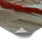 Schönes Mädchen mit Blume Poster (Ecke)