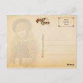 Schönes Mädchen mit Gold Cross Pendant Postkarte (Rückseite)