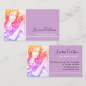 Schönes Mädchen mit Ivy auf den Händen Visitenkarte (Vorne/Hinten)