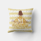 Schönes Mädchen mit Kleid Kissen (Rückseite)