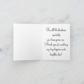 Schönes Mädchen mit Korb Dankeskarte (Innenseite)