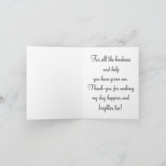 Schönes Mädchen mit Korb Dankeskarte (Innenseite)