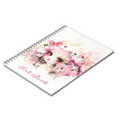 Schönes Mädchen mit niedlichen Häschen Notizblock (Linke Seite)