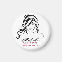 Schönes Mädchen mit schwerem Haar und Makeup Icon