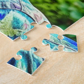 Schönes Mädchen mit Sonnenbrille Reflektion Blume Puzzle (Seite)