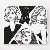 schönes Mädchen Mousepad (Vorne)