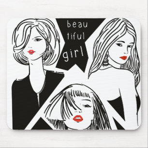 schönes Mädchen Mousepad