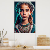 schönes Mädchen Poster (Küche)