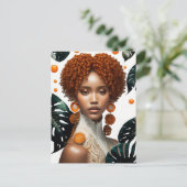 schönes Mädchen Postkarte (Stehend Vorderseite)