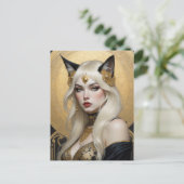 Schönes Mädchen, Postüberquerung Postkarte (Stehend Vorderseite)