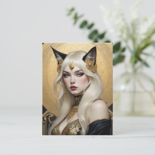 Schönes Mädchen, Postüberquerung Postkarte (Stehend Vorderseite)