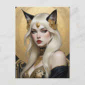 Schönes Mädchen, Postüberquerung Postkarte (Vorderseite)