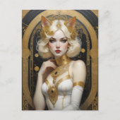 Schönes Mädchen, Postüberquerung Postkarte (Vorderseite)