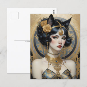 Schönes Mädchen, Postüberquerung Postkarte