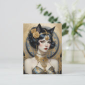 Schönes Mädchen, Postüberquerung Postkarte (Stehend Vorderseite)