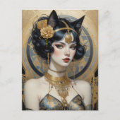 Schönes Mädchen, Postüberquerung Postkarte (Vorderseite)