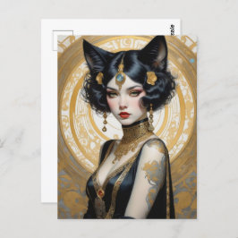 Schönes Mädchen, Postüberquerung Postkarte