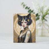 Schönes Mädchen, Postüberquerung Postkarte (Stehend Vorderseite)