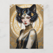 Schönes Mädchen, Postüberquerung Postkarte (Vorderseite)