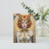 Schönes Mädchen, Postüberquerung Postkarte (Stehend Vorderseite)