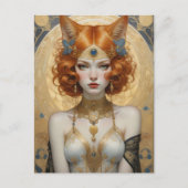 Schönes Mädchen, Postüberquerung Postkarte (Vorderseite)