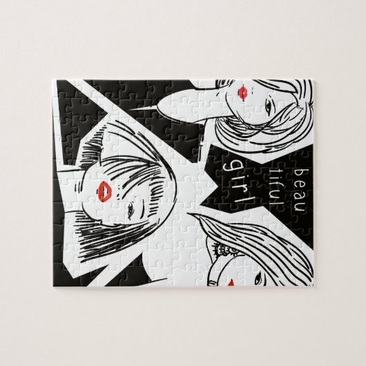 schönes Mädchen Puzzle (Horizontal)