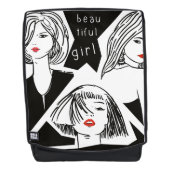 schönes Mädchen Rucksack (Vorderseite)