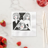 schönes Mädchen Serviette (Beispiel)