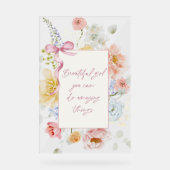 Schönes Mädchen Sie können Phantastische Dinge tun Acrylschild (Vorderseite)