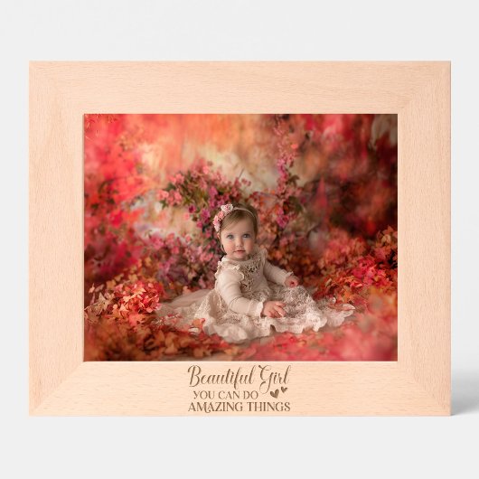 Schönes Mädchen Sie können Phantastische Dinge tun Geätzte Rahmen