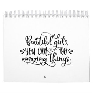 Schönes Mädchen Sie können Phantastischen Dinge Kalender