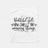 Schönes Mädchen Sie können Phantastischen Dinge tu Fleecedecke (Vorderseite)