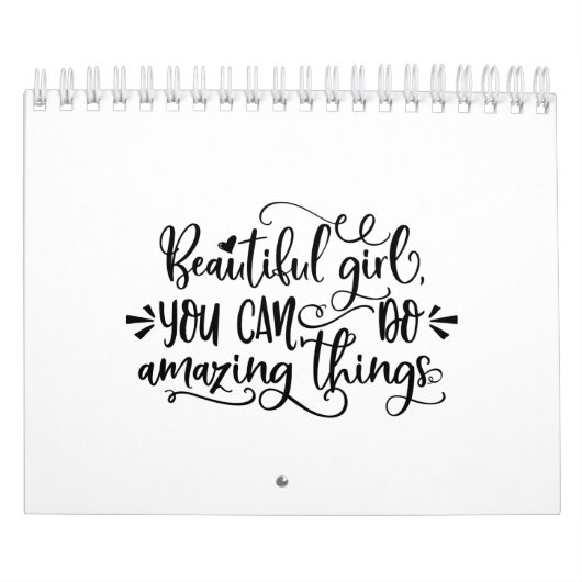 Schönes Mädchen Sie können Phantastischen Dinge tu Kalender (Titelbild)